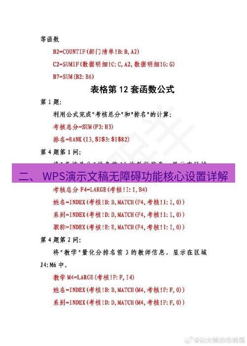 wps 二、 WPS演示文稿无障碍功能核心设置详解