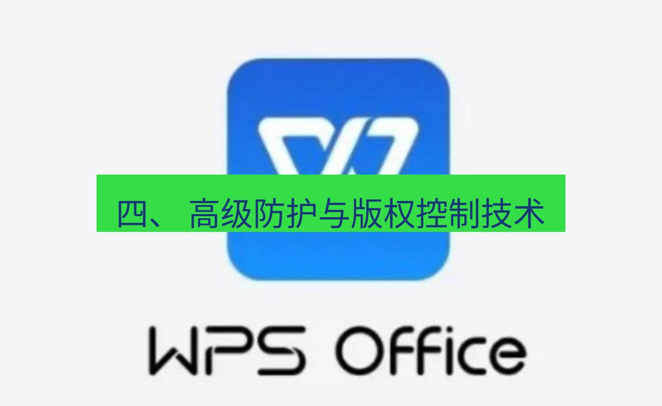 wps 四、 高级防护与版权控制技术