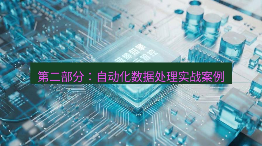 wps 第二部分：自动化数据处理实战案例