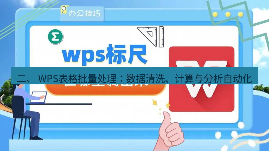 wps 二、 WPS表格批量处理：数据清洗、计算与分析自动化