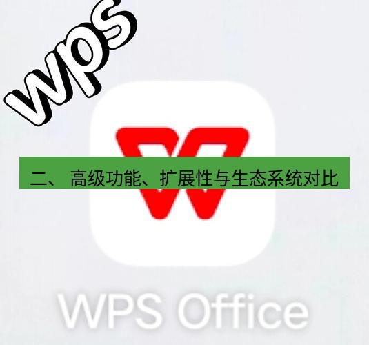 wps 二、 高级功能、扩展性与生态系统对比