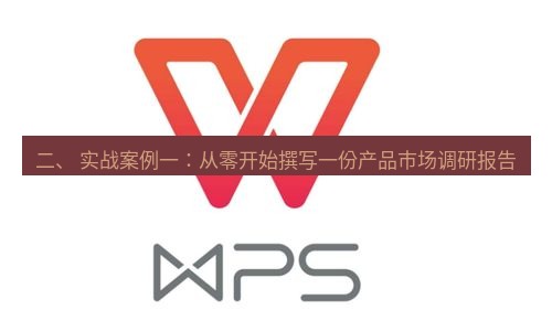 wps 二、 实战案例一：从零开始撰写一份产品市场调研报告