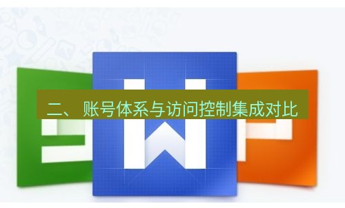 wps 二、 账号体系与访问控制集成对比