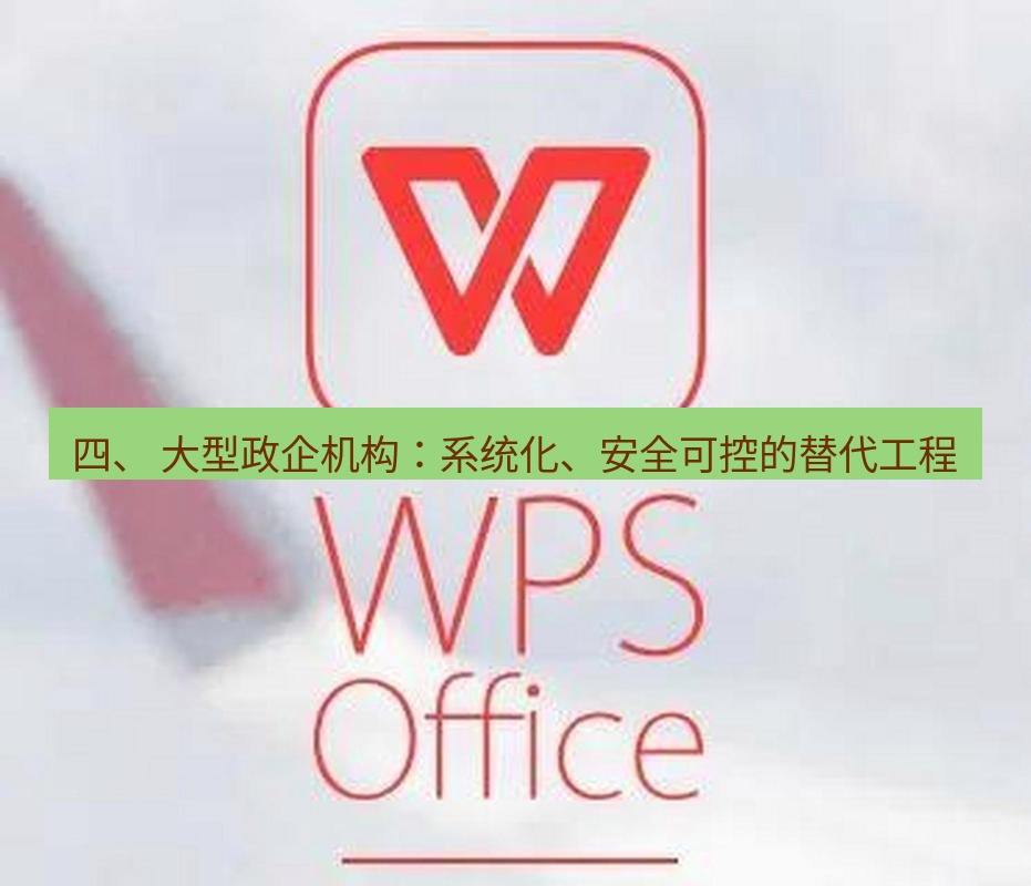 wps 四、 大型政企机构：系统化、安全可控的替代工程