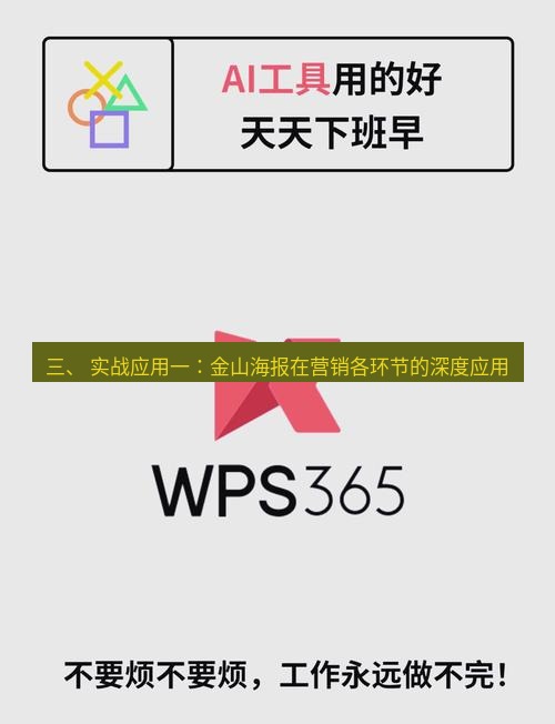 wps 三、 实战应用一：金山海报在营销各环节的深度应用