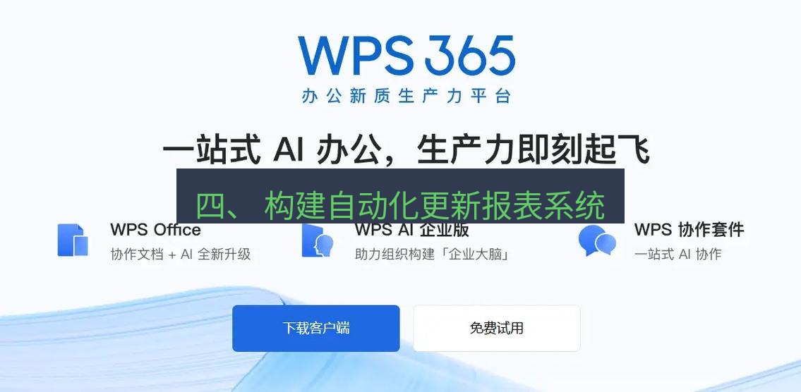 wps 四、 构建自动化更新报表系统