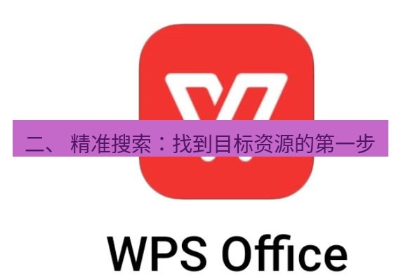 wps 二、 精准搜索：找到目标资源的第一步
