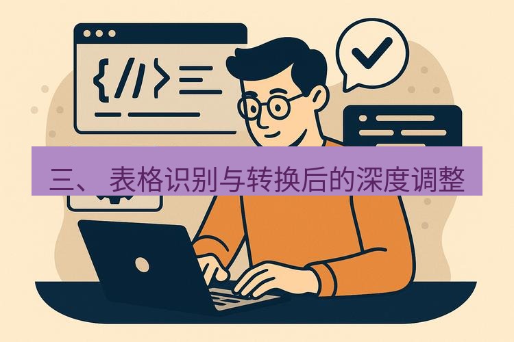 wps 三、 表格识别与转换后的深度调整