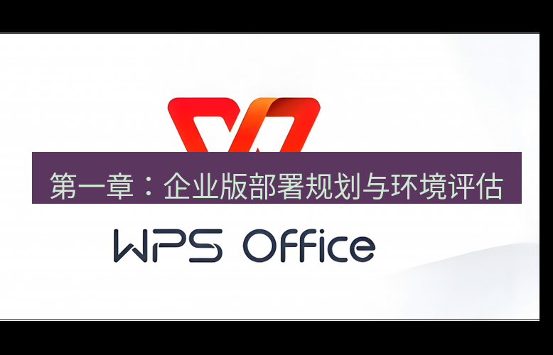 wps 第一章：企业版部署规划与环境评估